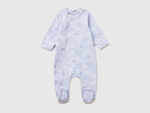 Patterned onesie in stretch organic cotton - ucb_image_FS
