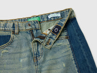 Two-tone denim Bermuda shorts - ucb_image_DS1