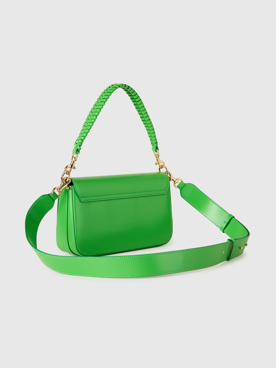 Be Bag green with woven handle - ucb_image_BS