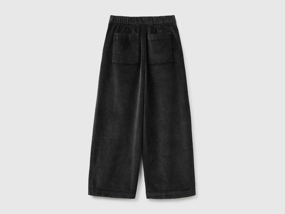 Calças amplas cropped de veludo canelado - ucb_image_BS