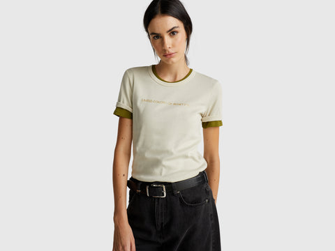 T-shirt 100% algodão com estampa logótipo glitter - ucb_image_F