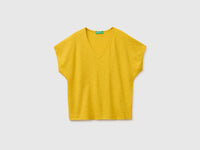 Camisola decote em V em mistura de linho - ucb_image_FS