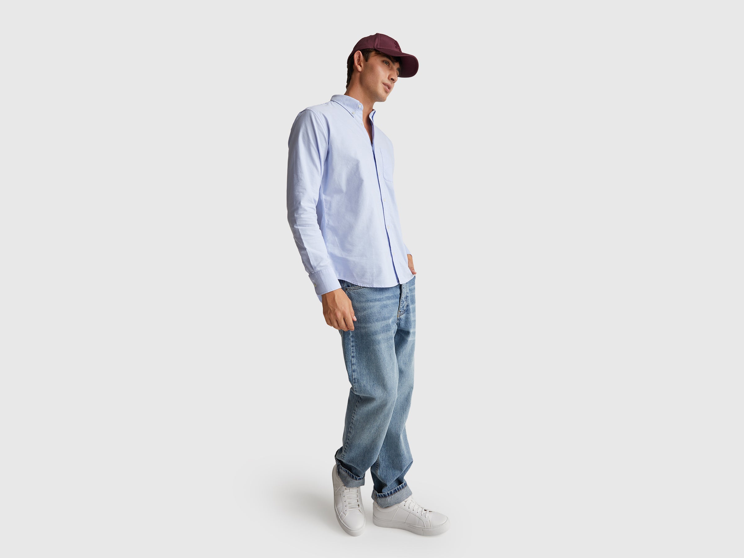 Camisa azul-claro regular fit button down - ucb_image_FY