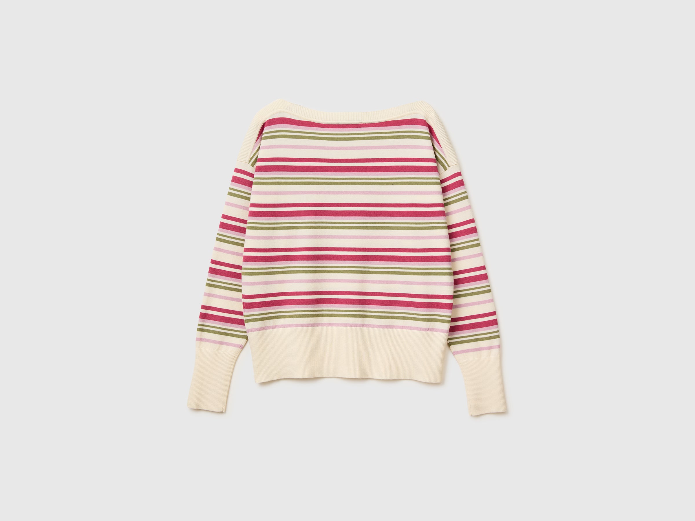 Striped boat neck sweater - ucb_image_BS