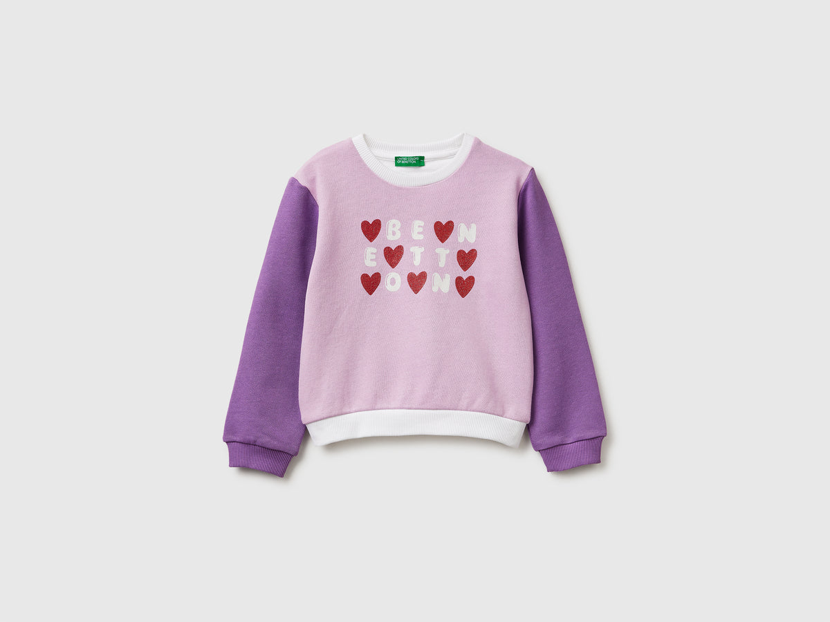 Sweatshirt with glitter logo print - ucb_image_FS