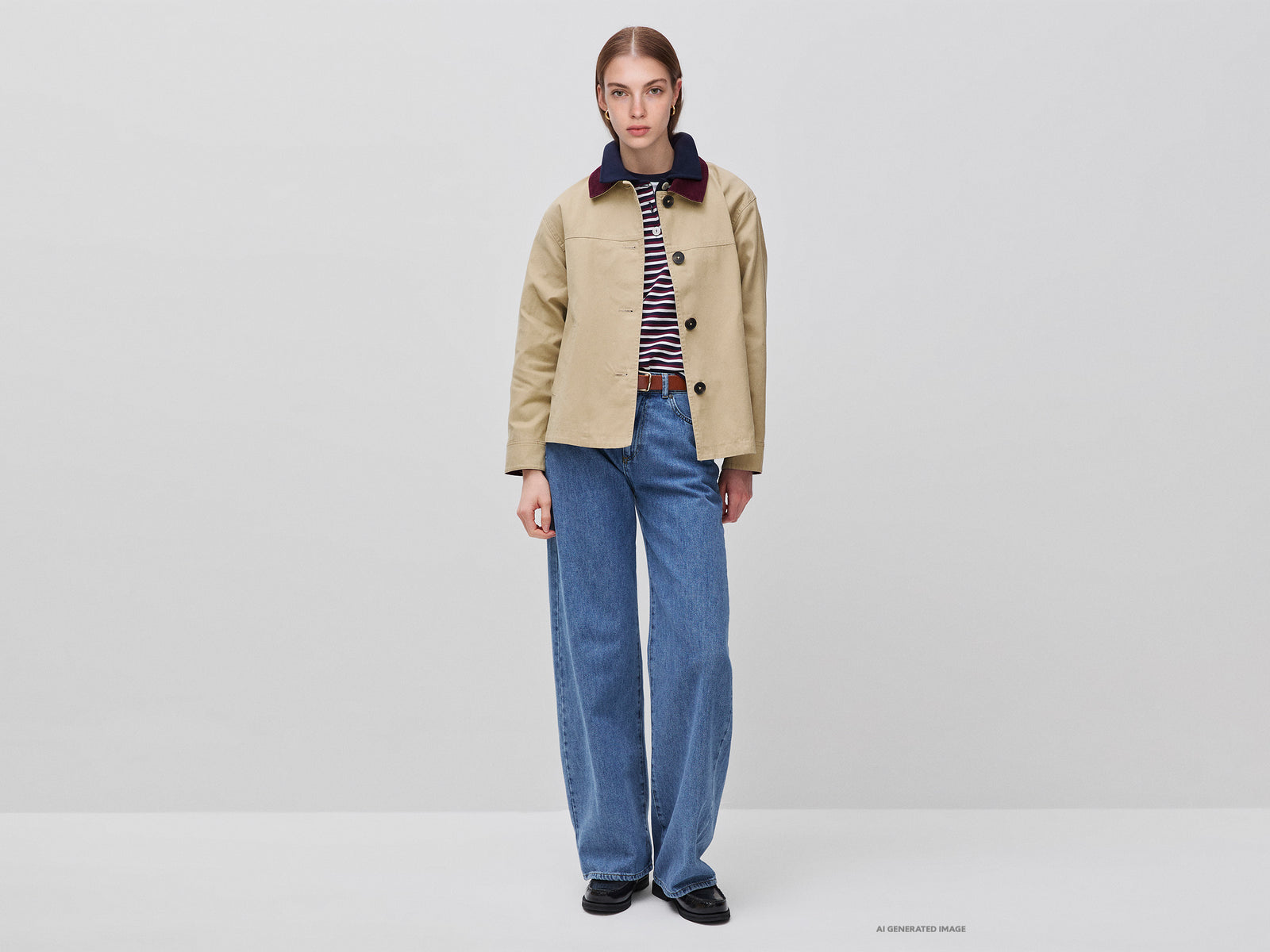 Jacket with velvet collar