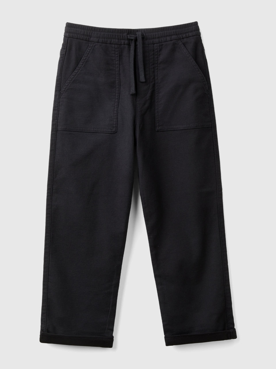 Joggers em mistura de algodão com cordão de ajuste - ucb_image_FS