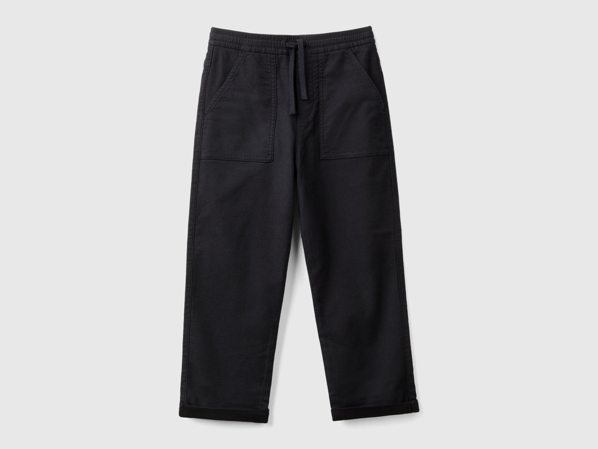 Joggers em mistura de algodão com cordão de ajuste - ucb_image_FS