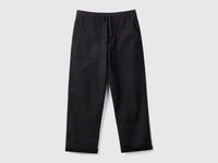 Joggers em mistura de algodão com cordão de ajuste - ucb_image_FS