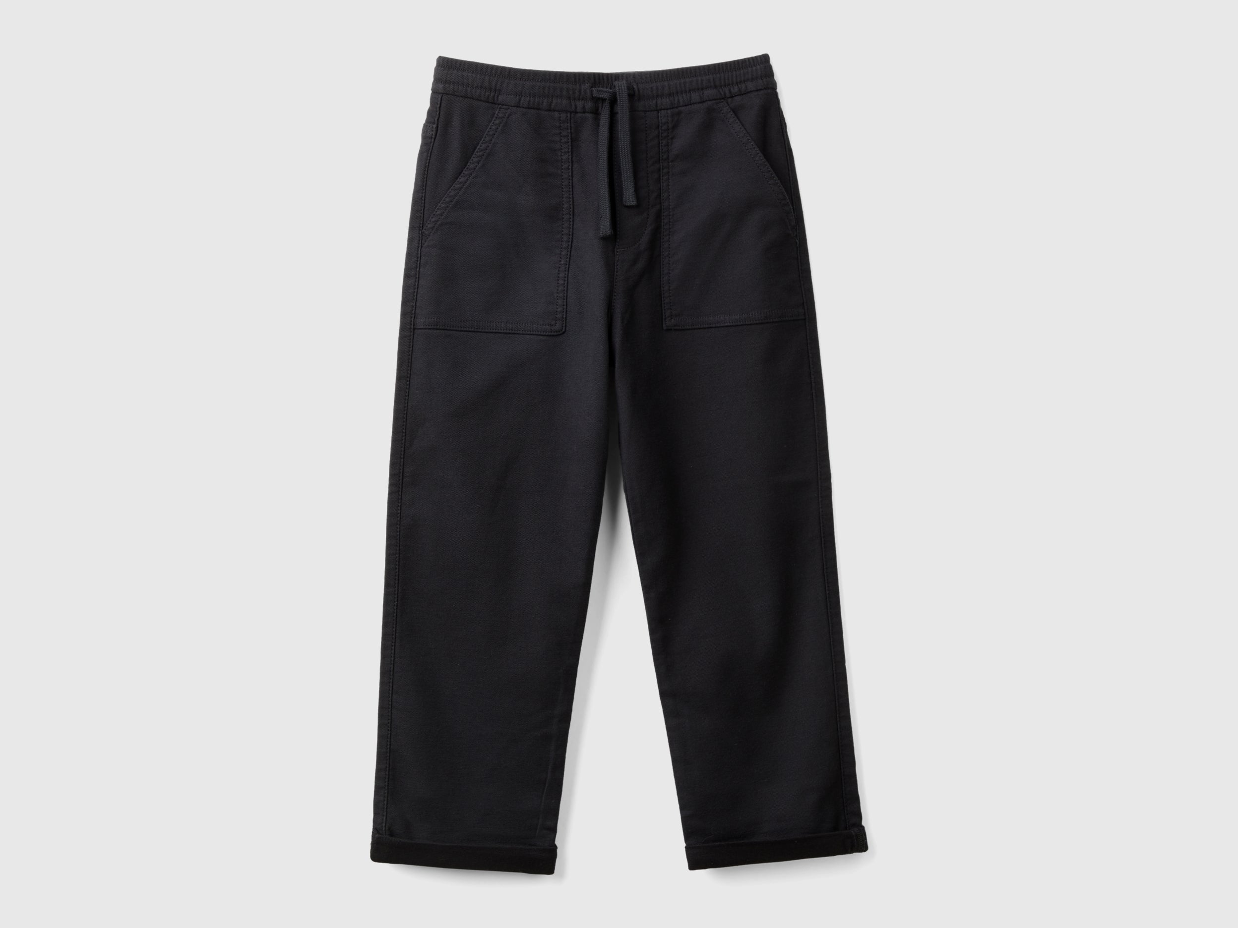 Joggers em mistura de algodão com cordão de ajuste - ucb_image_FS
