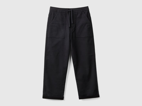 Joggers em mistura de algodão com cordão de ajuste - ucb_image_FS