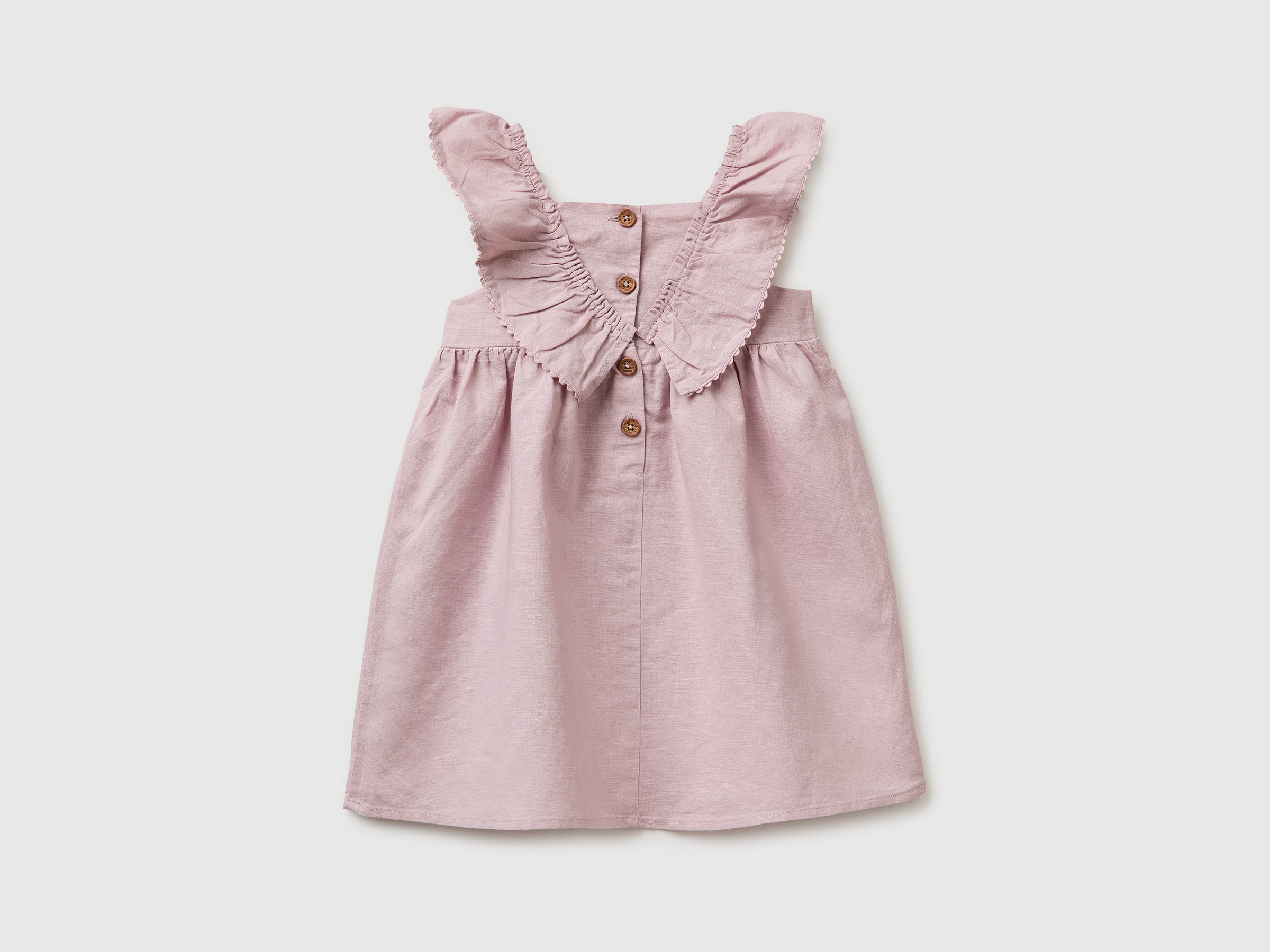 Linen blend dress with ruffles - ucb_image_BS