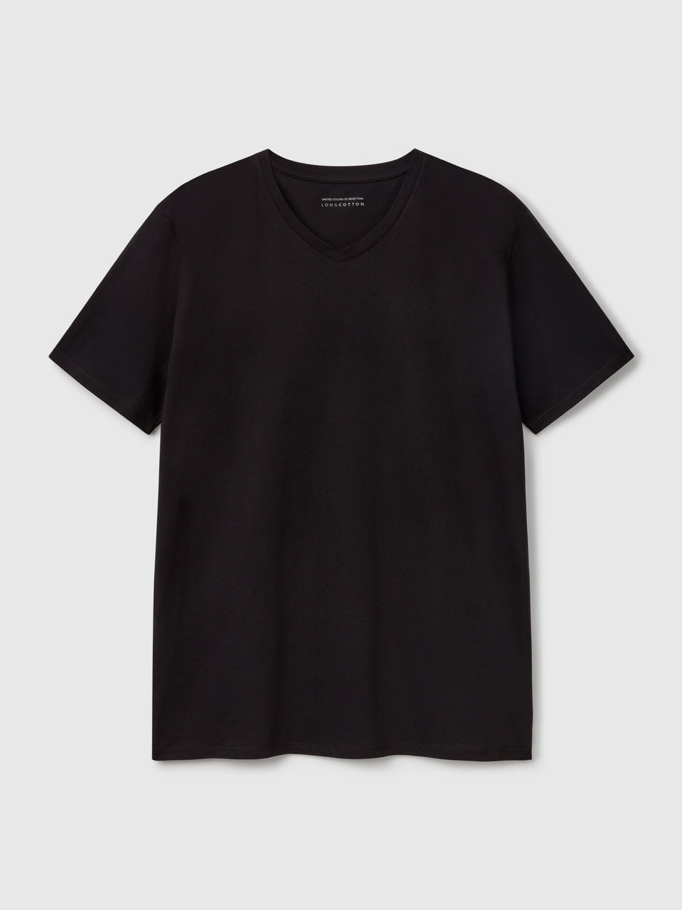 T-shirt com decote em V em algodão de fibra longa - ucb_image_FS