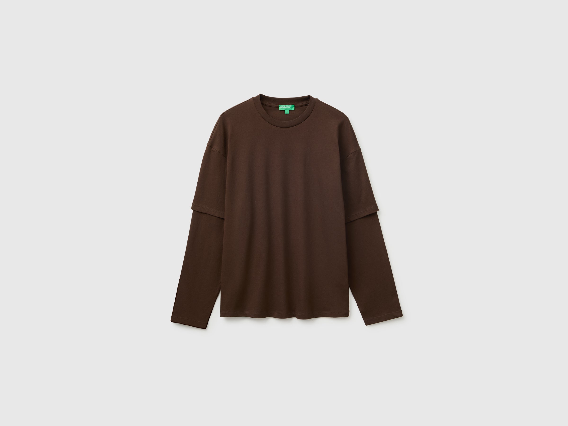 Double-sleeved T-shirt in 100% cotton