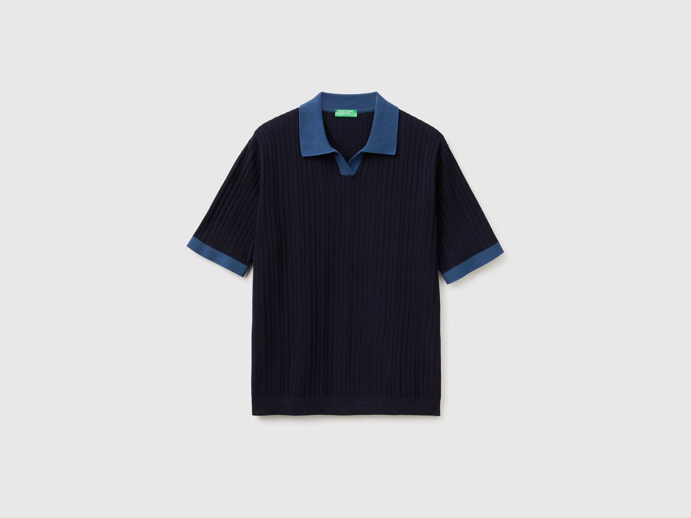 Ribbed knit polo shirt - ucb_image_FS