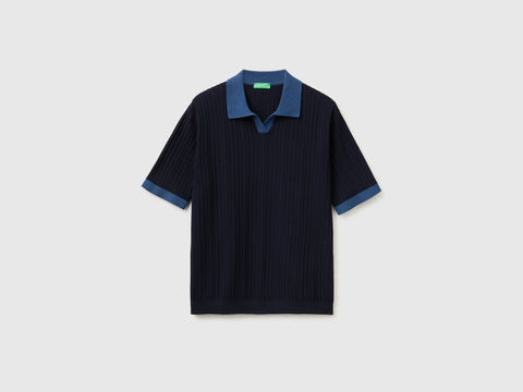 Ribbed knit polo shirt - ucb_image_FS
