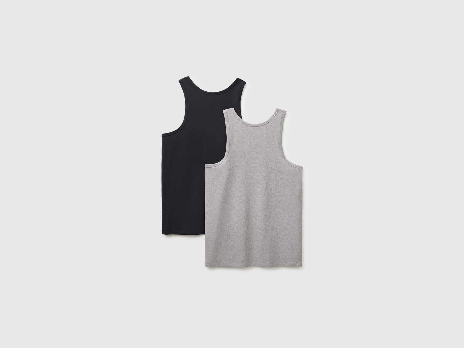 Duas t-shirts sem mangas interiores em algodão stretch - ucb_image_BS