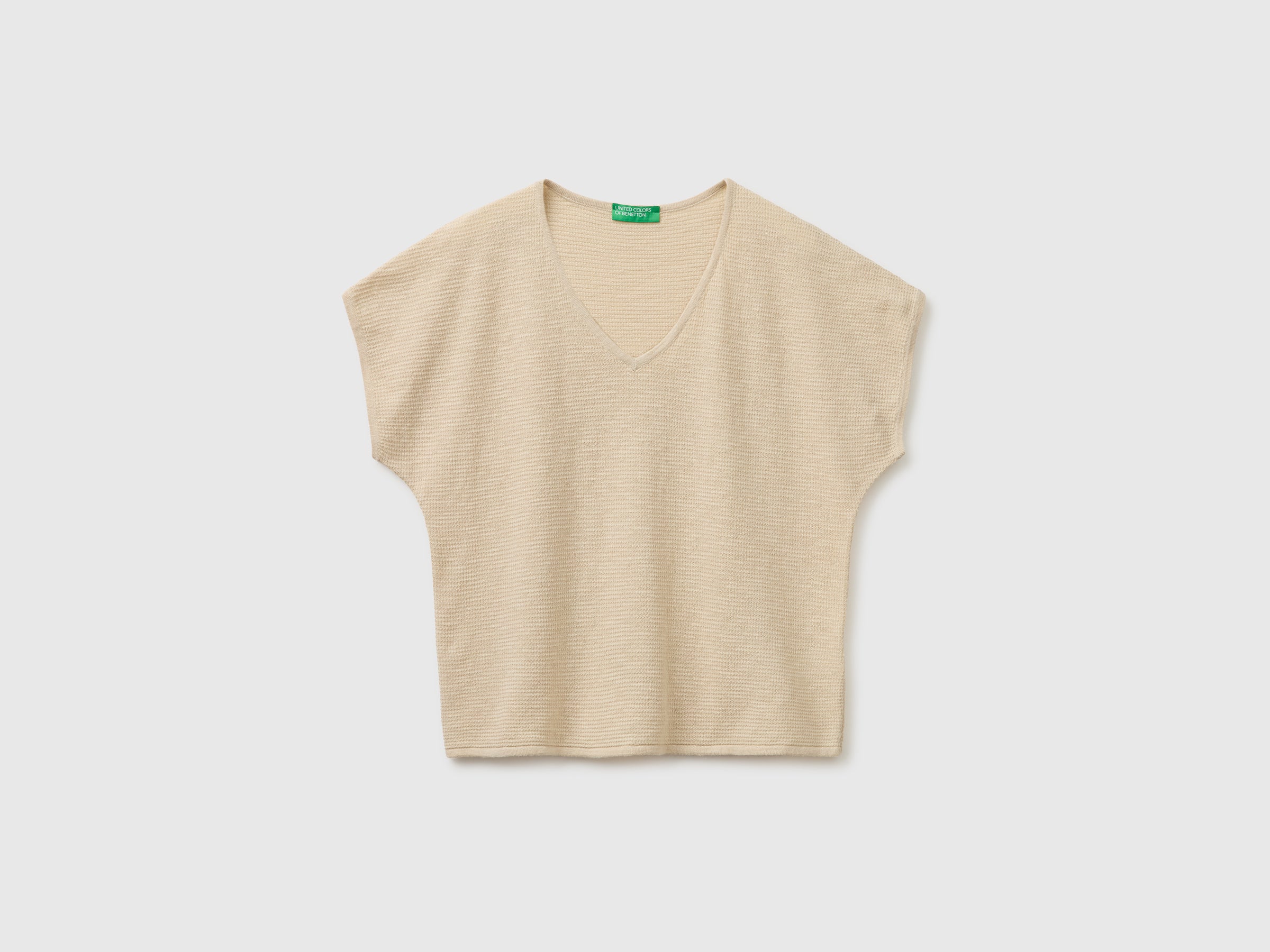 V-neck sweater in linen blend - ucb_image_FS