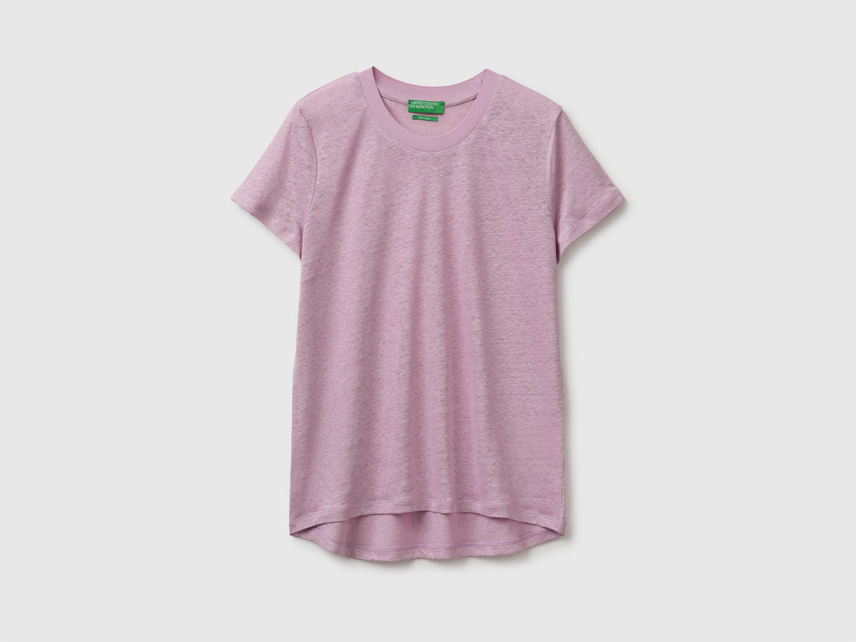 Crew neck T-shirt in pure linen - ucb_image_FS