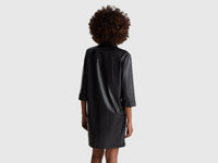 Vestido com gola em tecido efeito pele - ucb_image_B
