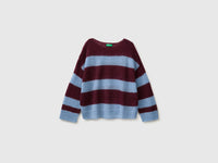 Camisola em mistura de mohair às riscas bicolor boxy fit - ucb_image_FS