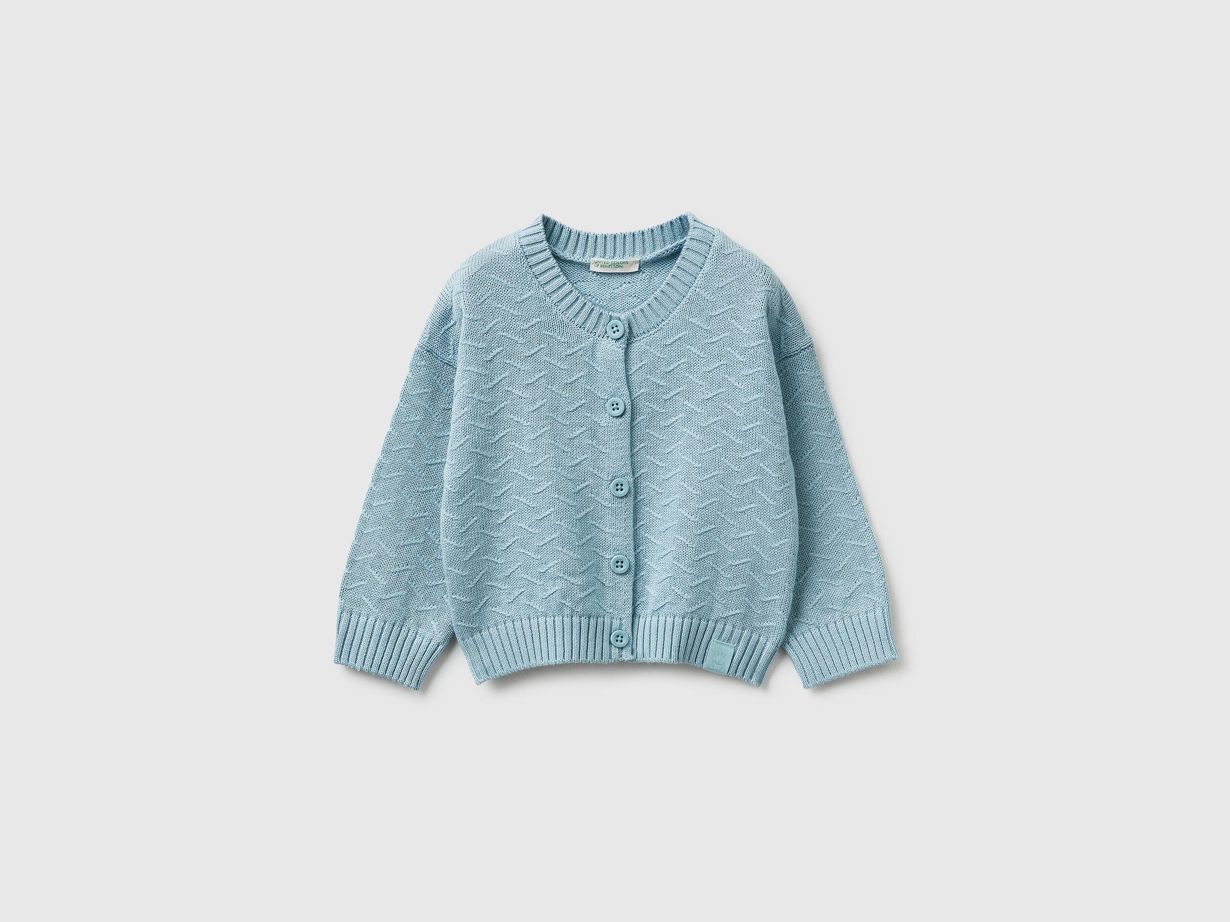 Organic cotton crew neck cardigan - ucb_image_FS