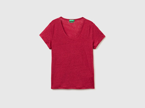 Round-neck T-shirt in pure linen - ucb_image_FS
