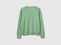 Sage green sweater in cotton tricot - ucb_image_BS