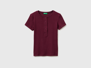 Ribbed henley T-shirt