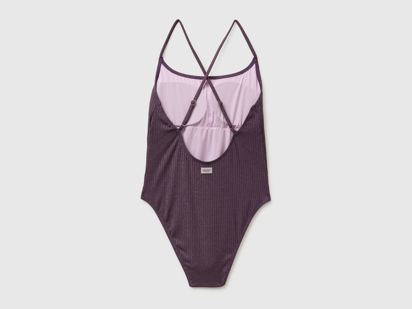 Ribbed one-piece swimsuit with lurex - ucb_image_BS