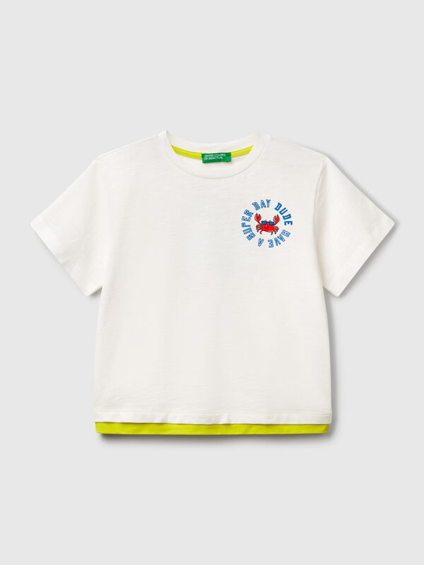 Camiseta over-fit de algodón ligero Niño