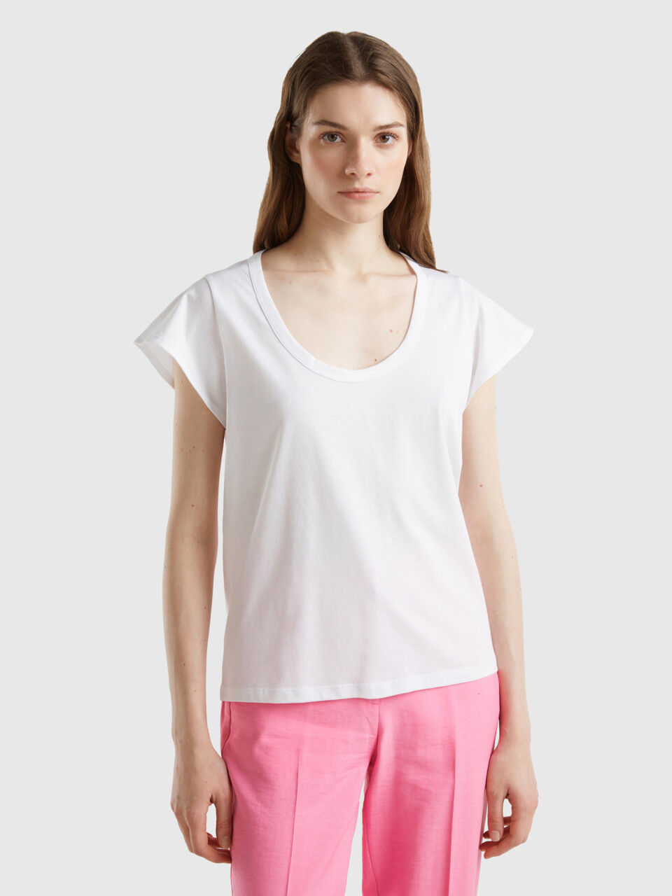 Camisetas basicas benetton mujer store
