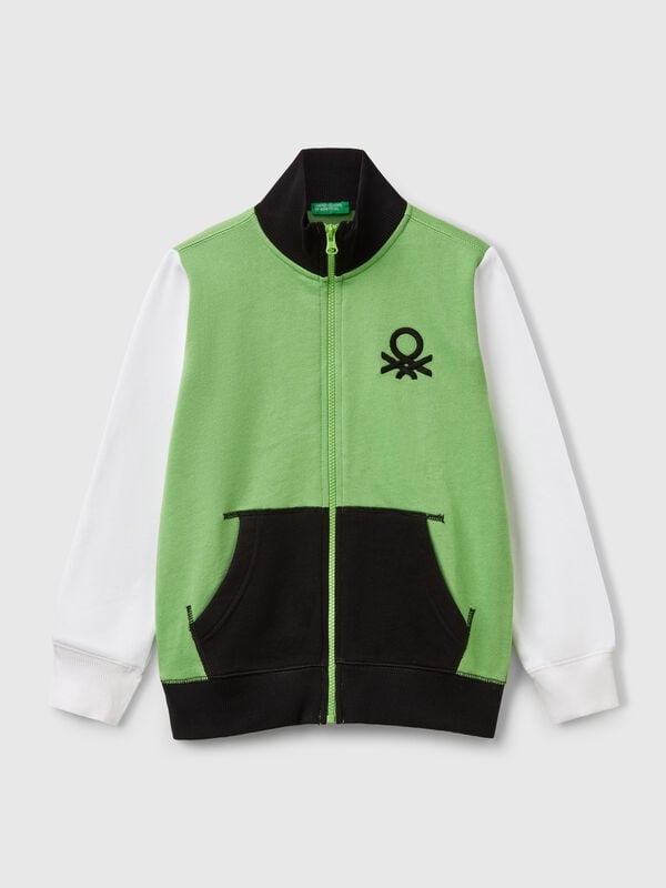 Sudadera con cremallera de algodón puro Niño