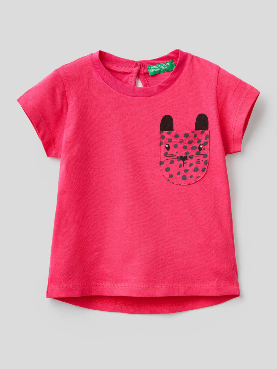 Camiseta de algodón con bolsillo estampado image number 1