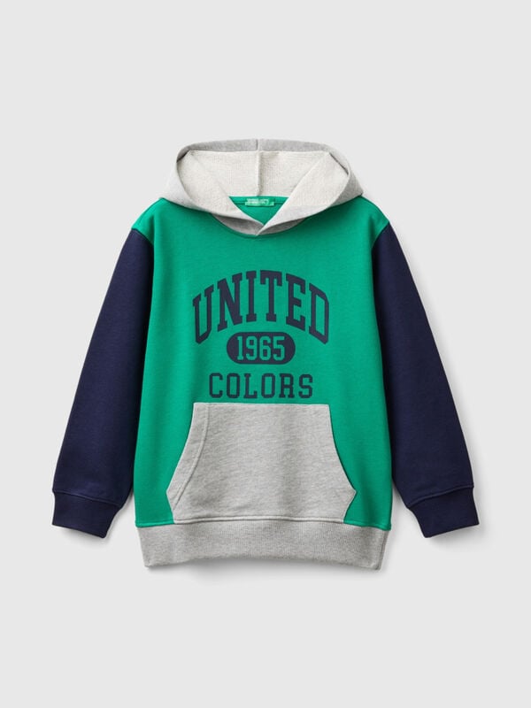 Sudadera con estampado y capucha Niño