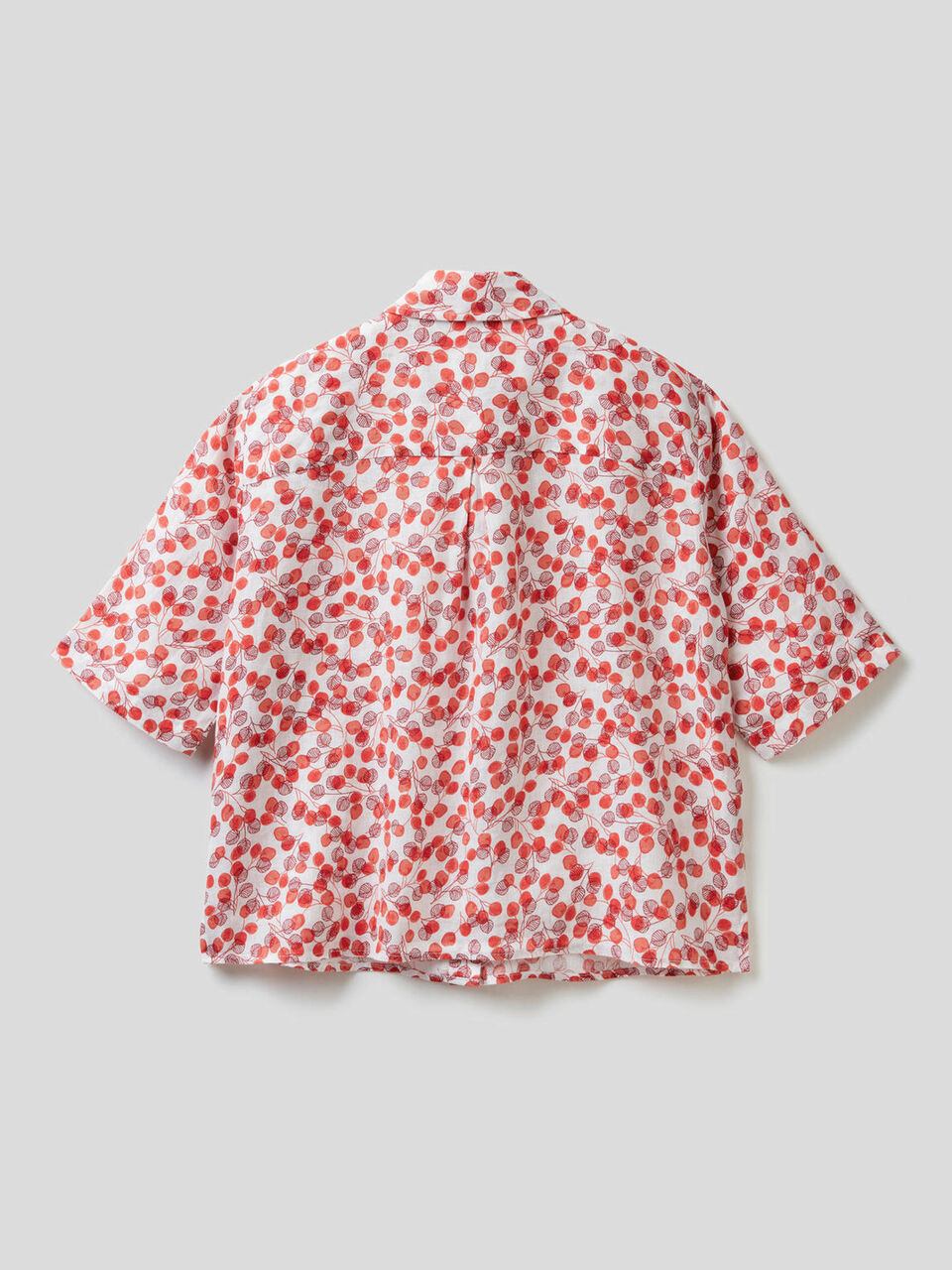 Camisa de 100% lino con estampado image number 2