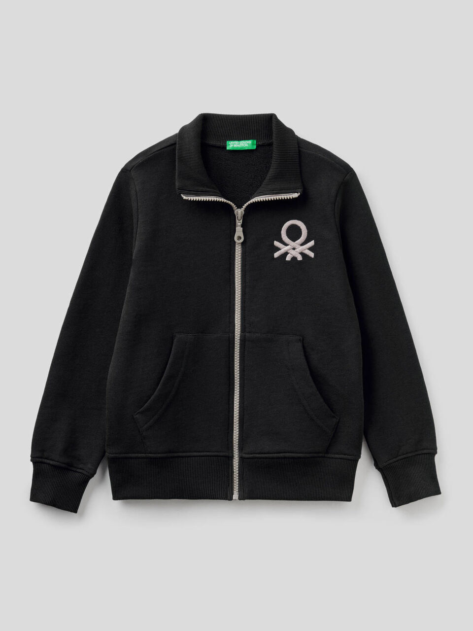 Sudadera con cremallera y logotipo bordado image number null