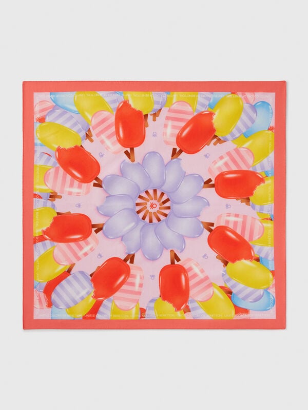 Bandana con estampado de helados Mujer