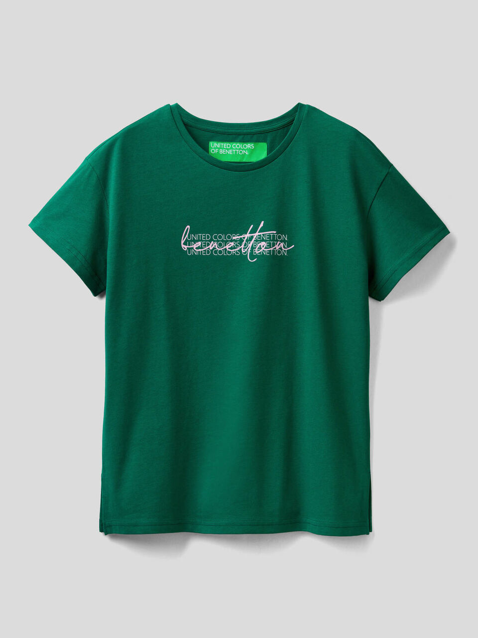 Camiseta de 100 % algodón orgánico con estampado de logotipo image number 1