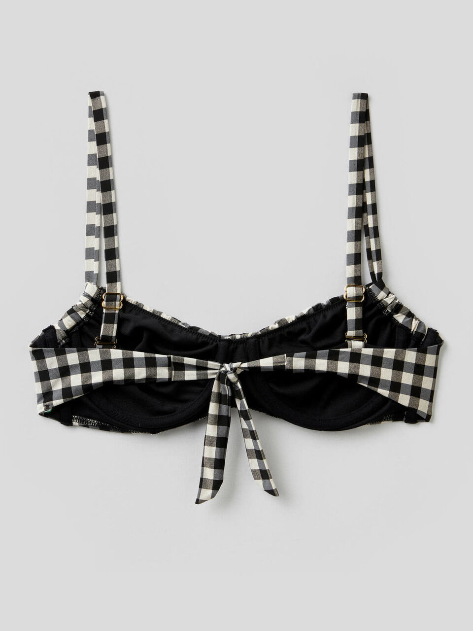 Sujetador de bikini con estampado de Vichy image number 2