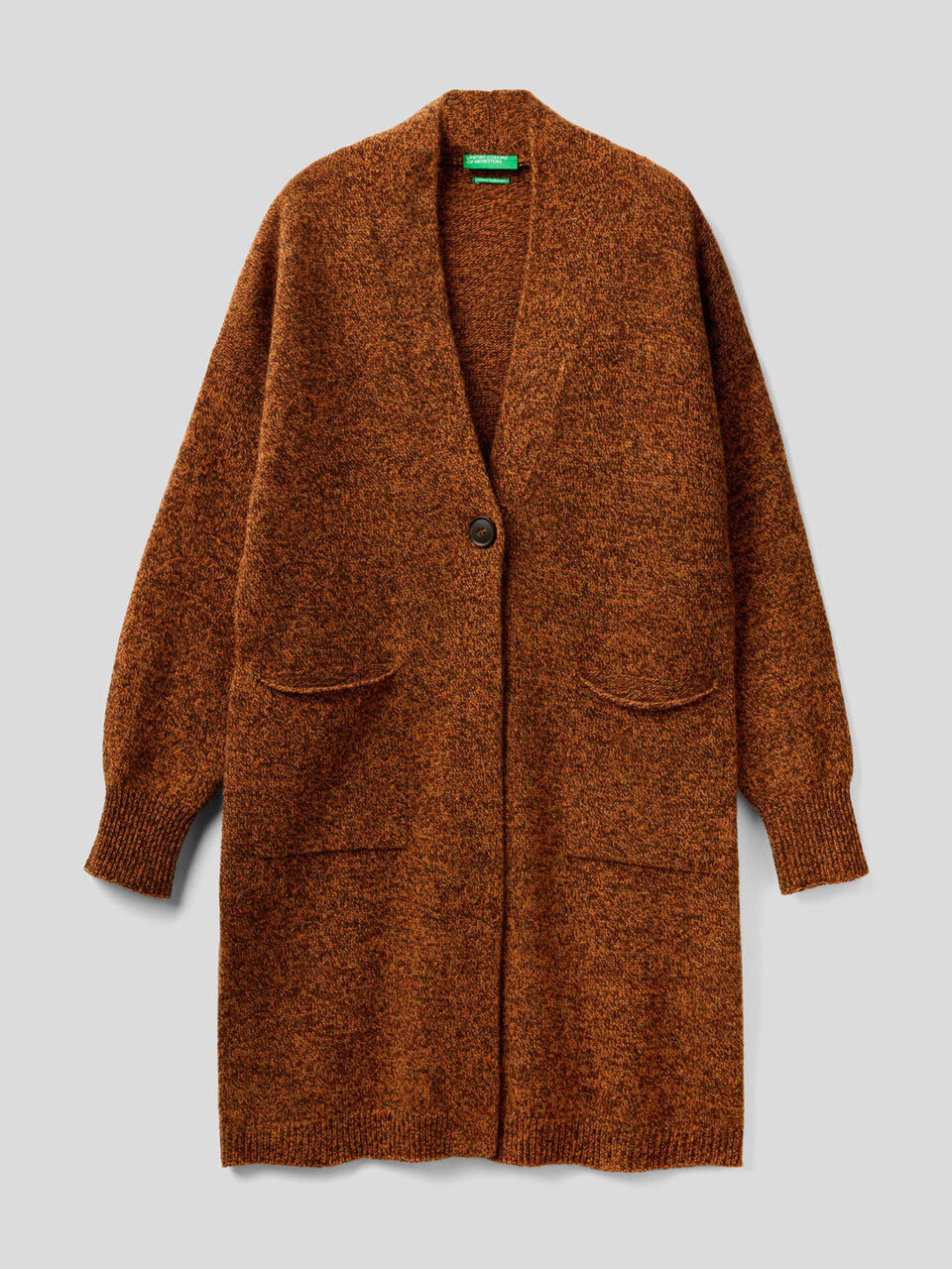 Abrigo de pura lana tricot Shetland image number 1