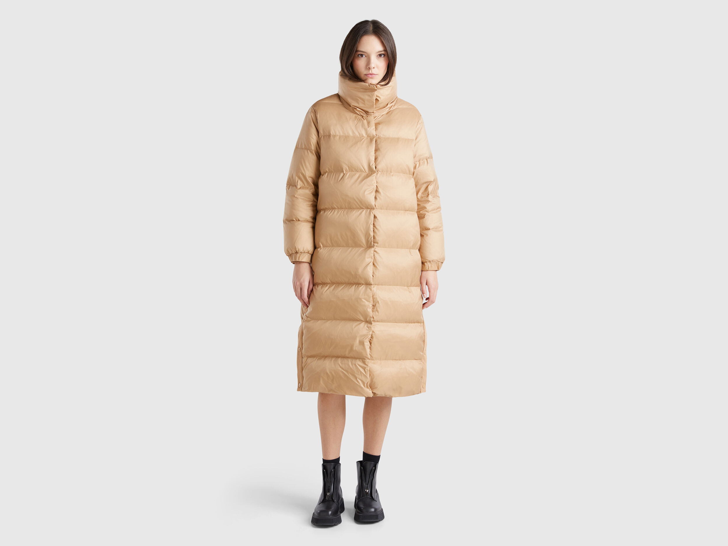 Plumiferos mujer beige shop