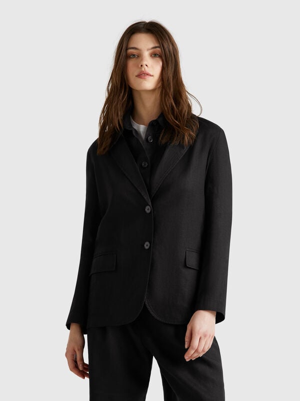 Blazer de puro lino Mujer