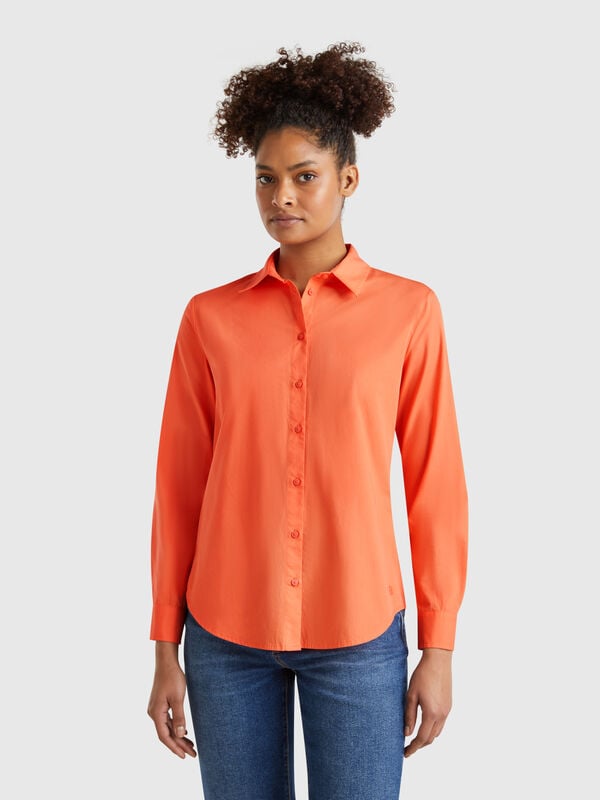 Camisa regular fit de algodón Mujer