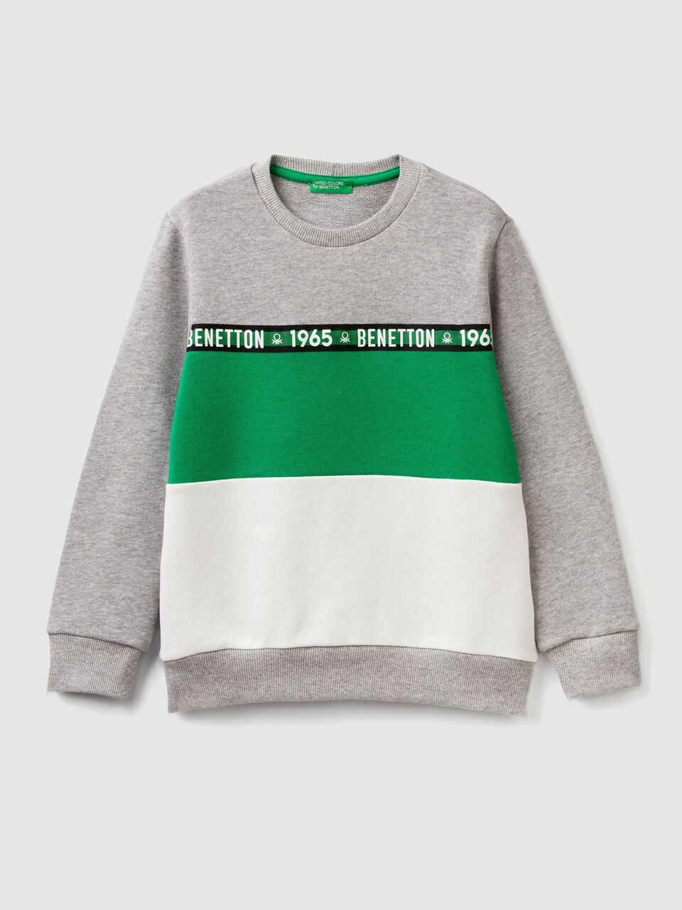 Sudadera de cuello redondo color block image number 1