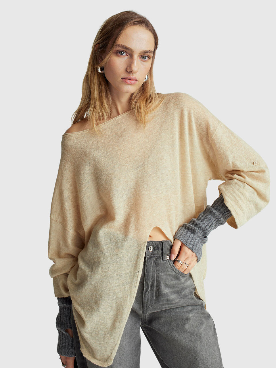 BOAT-NECK SWEAT.L/S Mujer image number null