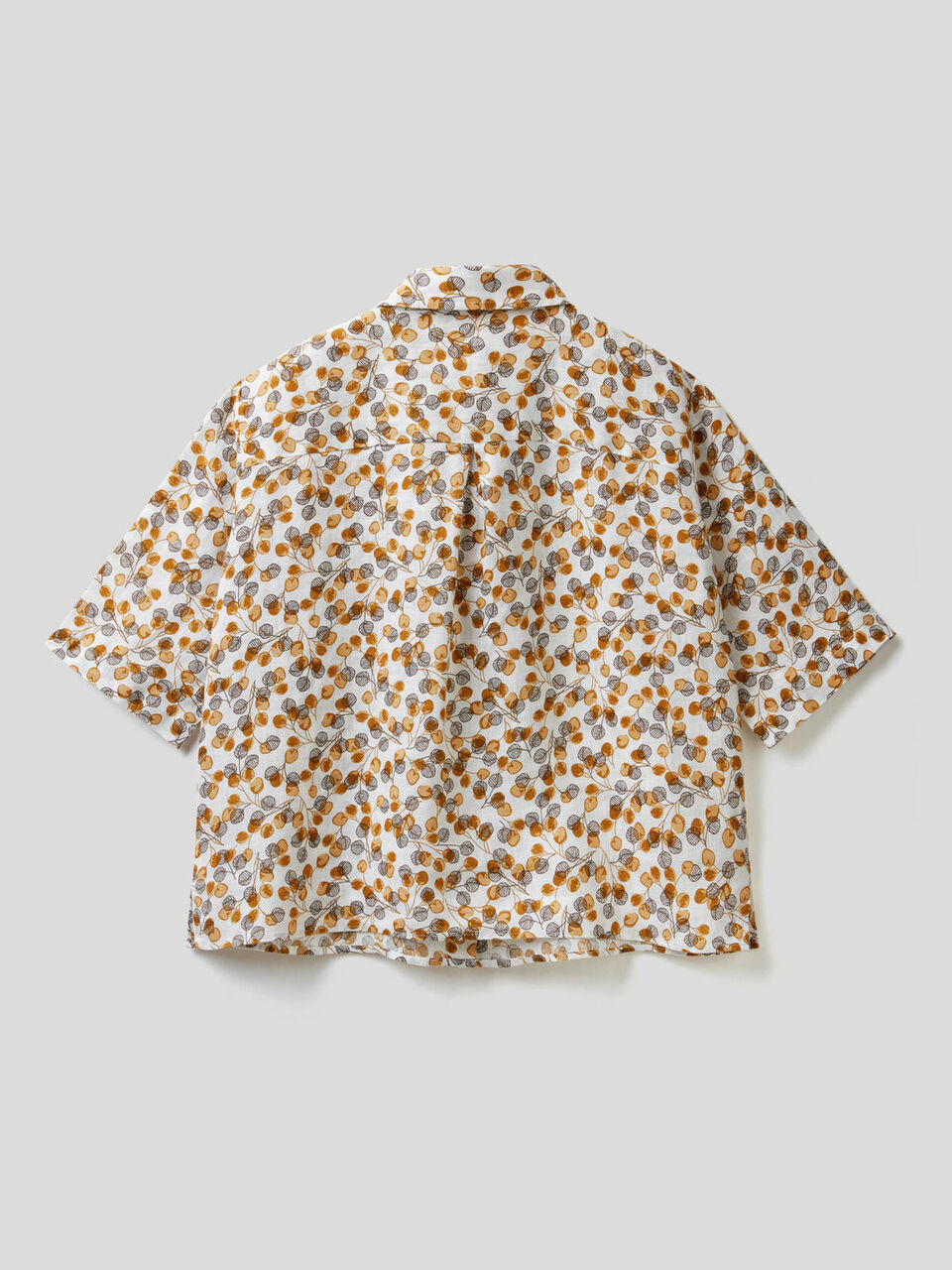 Camisa de 100% lino con estampado image number 2