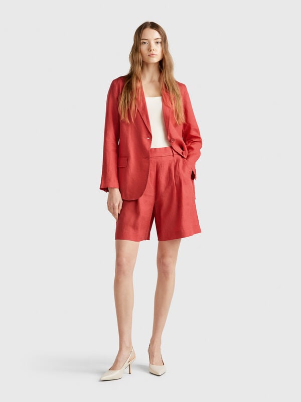 Bermudas 100% lino Mujer