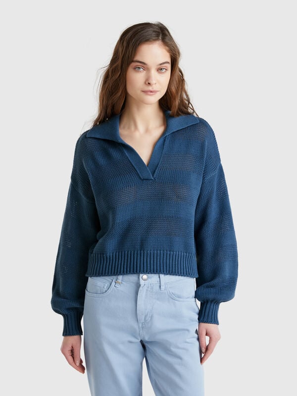 Jersey tipo polo 100% algodón Mujer
