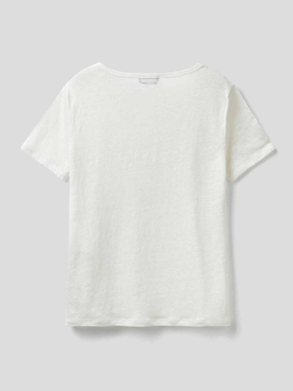 Camiseta de cuello redondo de 100% lino image number 2